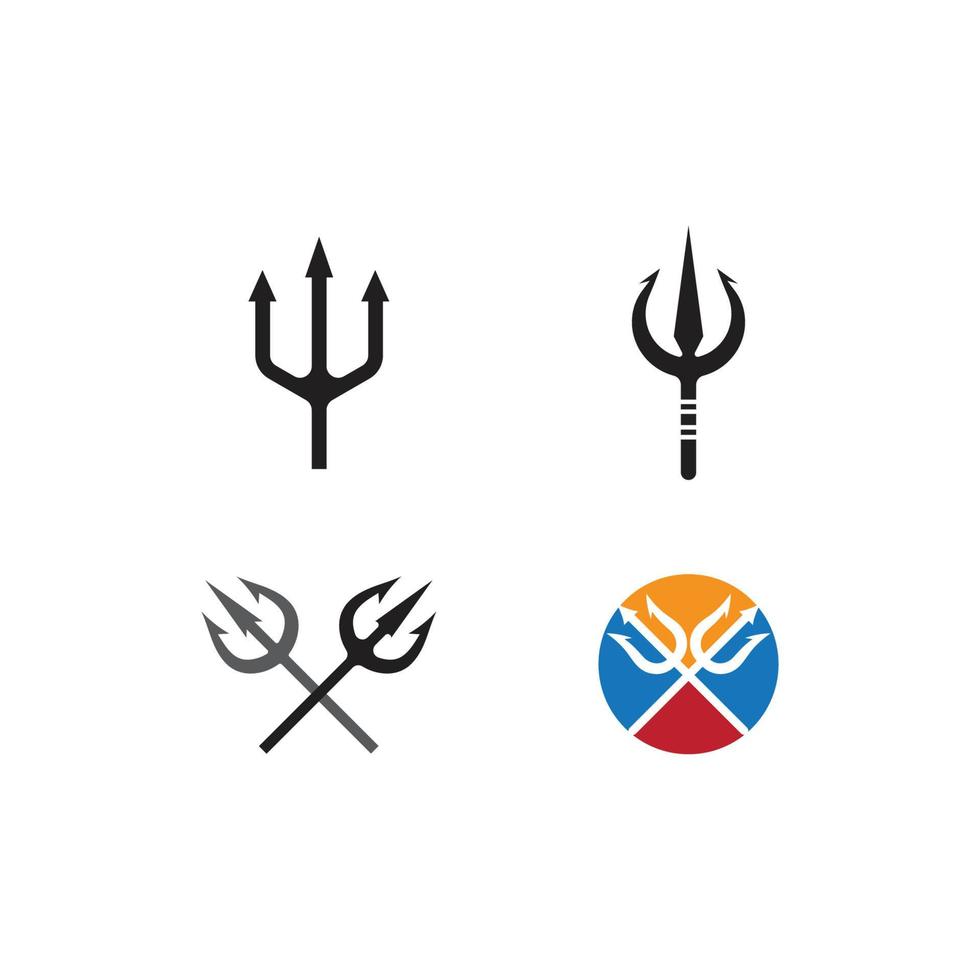 trident logo icon vector