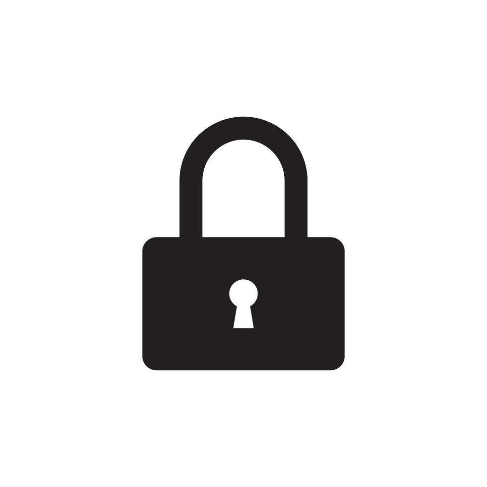 padlock logo icon vector