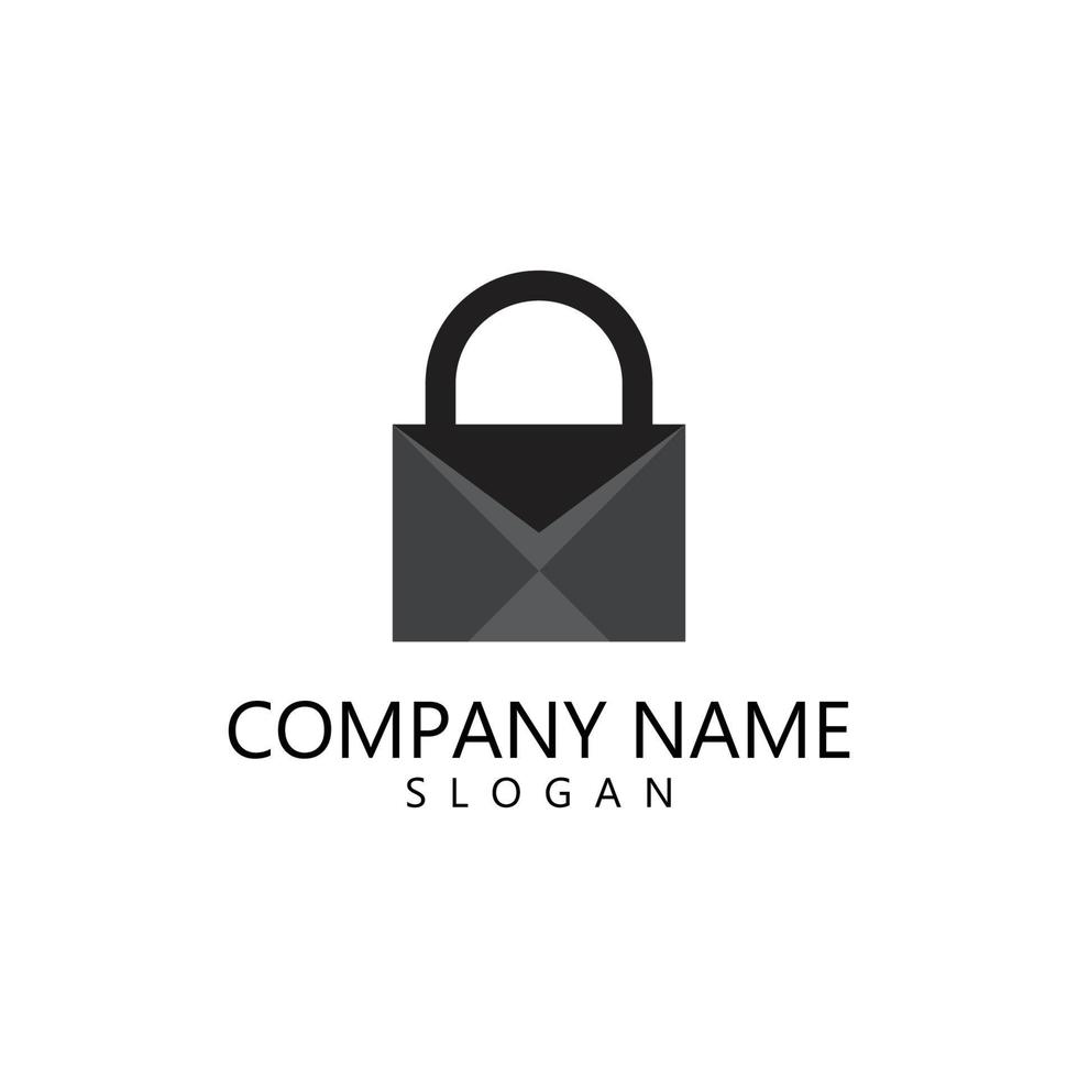 padlock logo icon vector