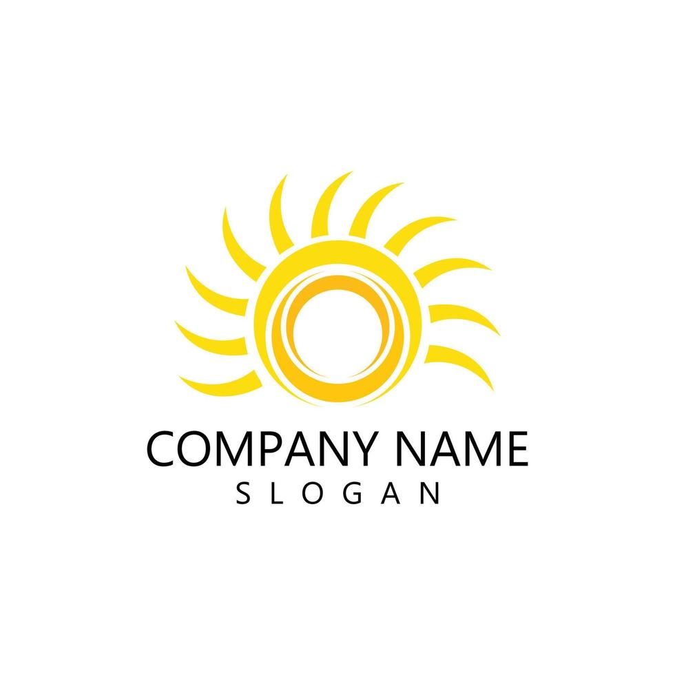 sun illustration logo vector