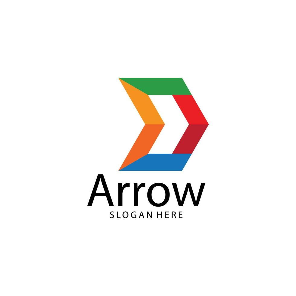 Arrow illustration logo vector