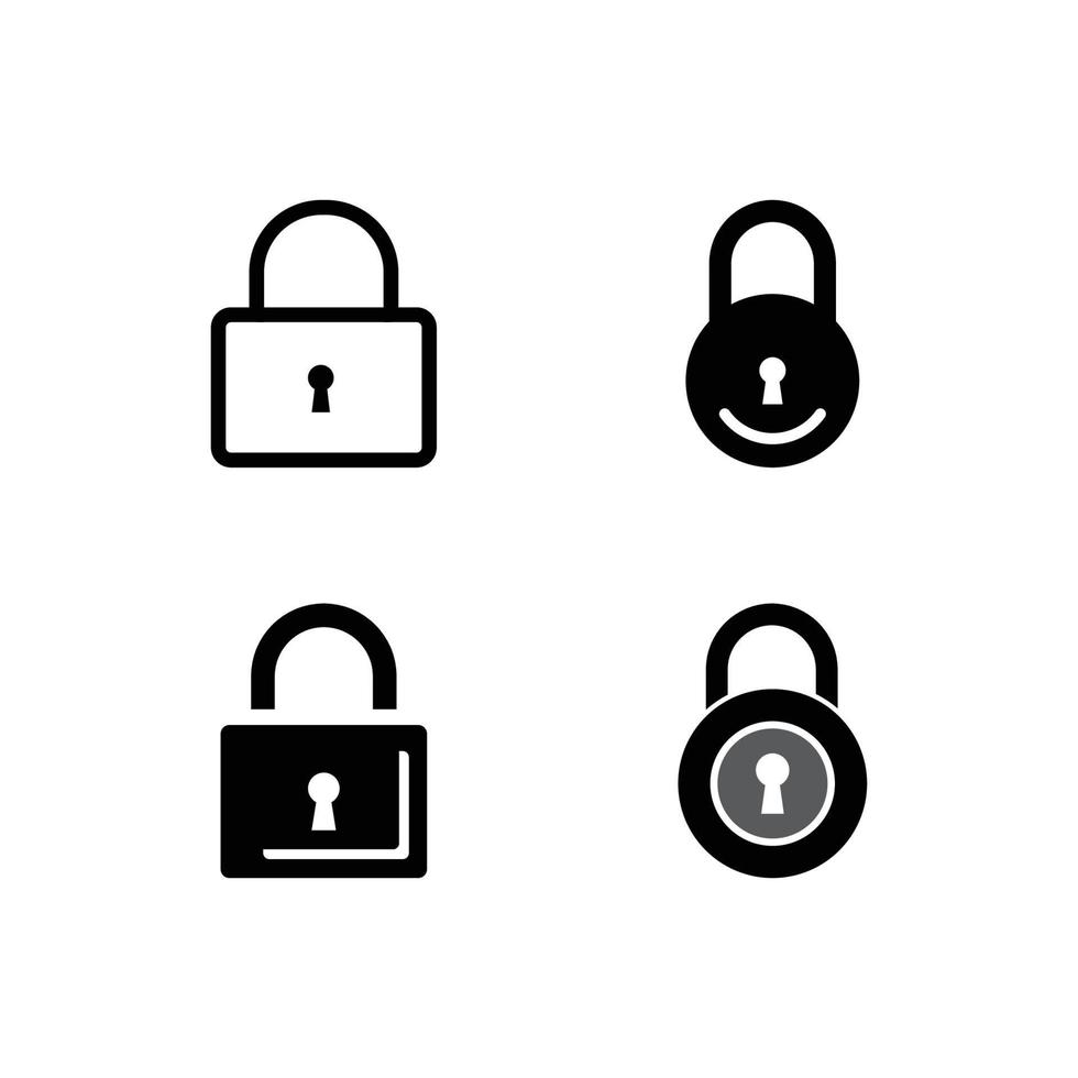 padlock logo icon vector