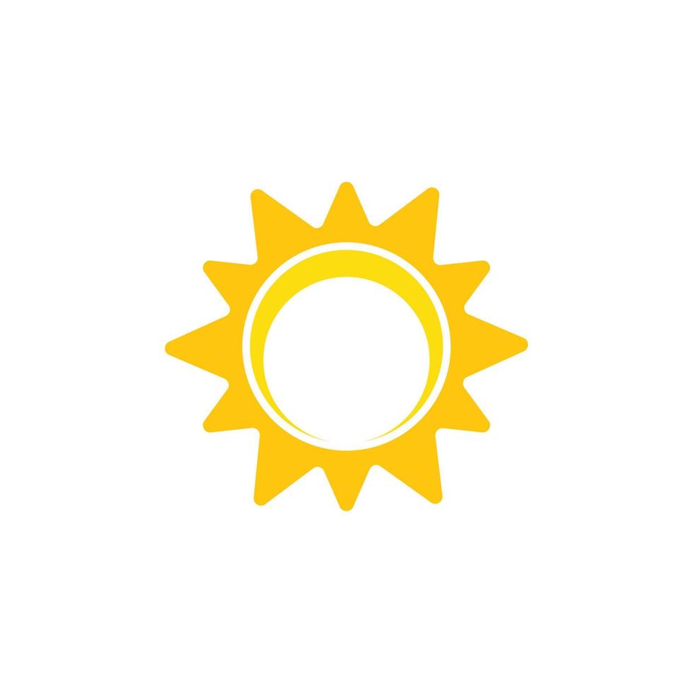 logotipo de ilustración de sol vector