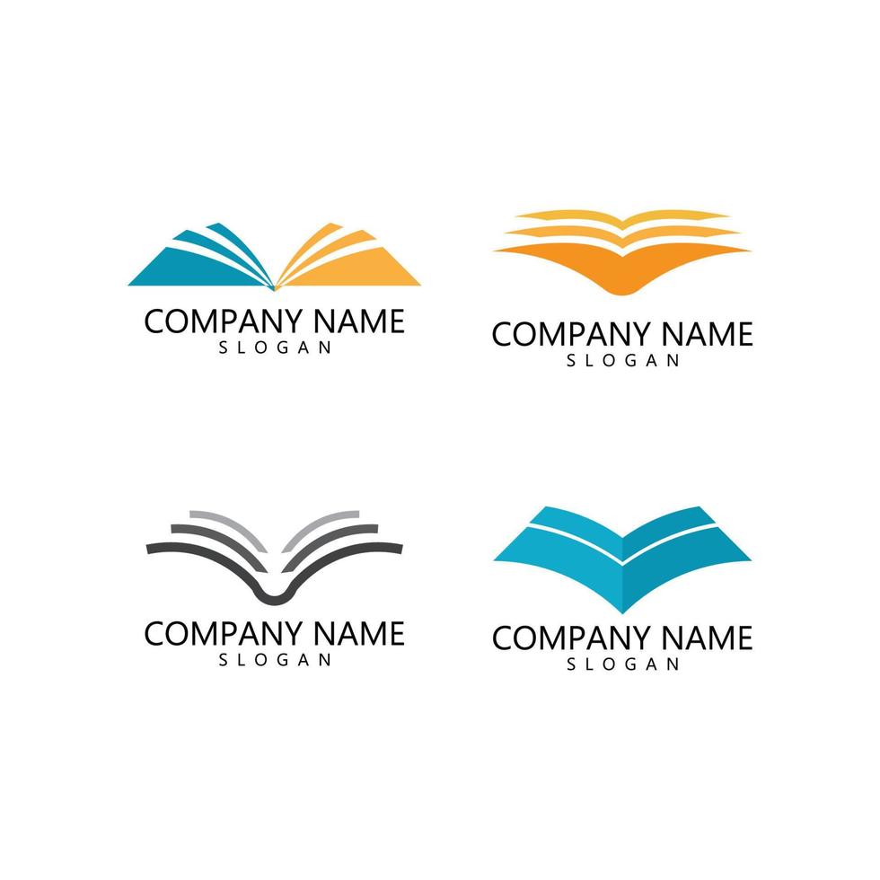 plantilla de logotipo de libro vector