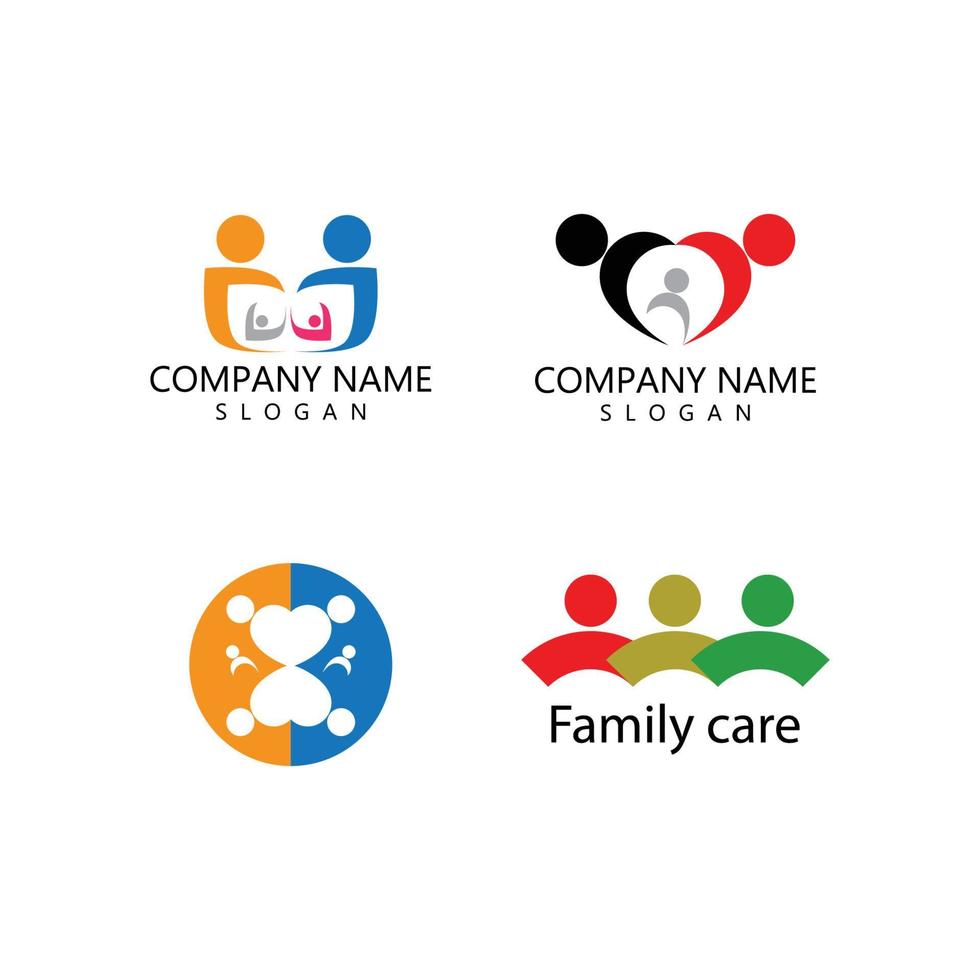 family care adoption vector