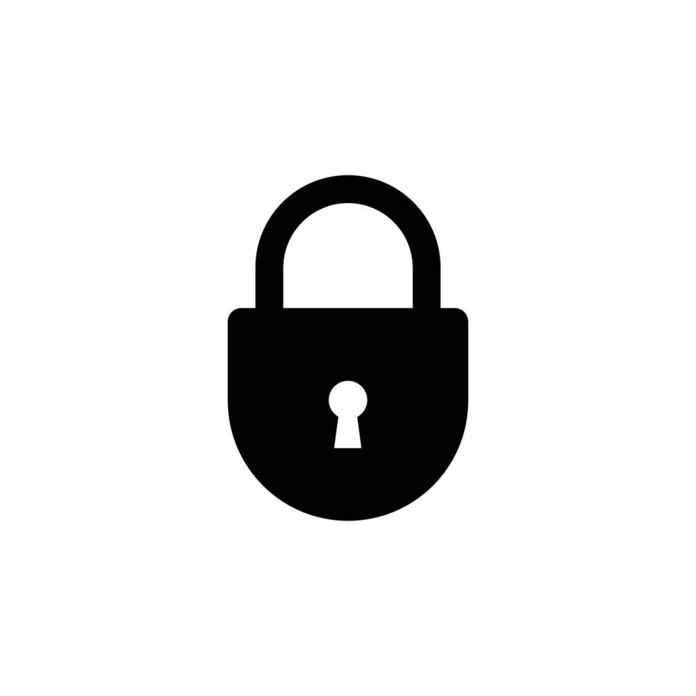 padlock logo icon vector