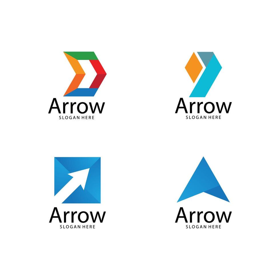 Arrow illustration logo vector