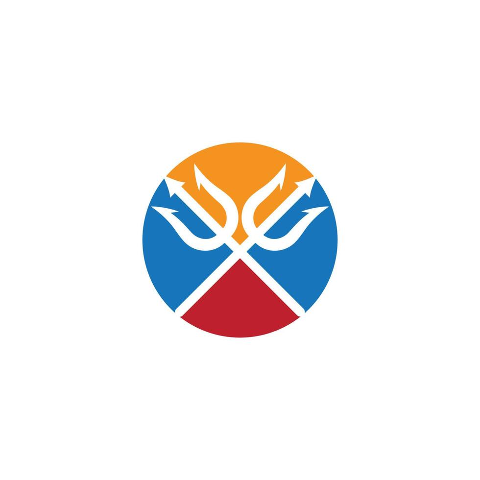 trident logo icon vector