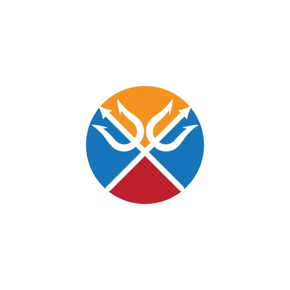 trident logo icon vector