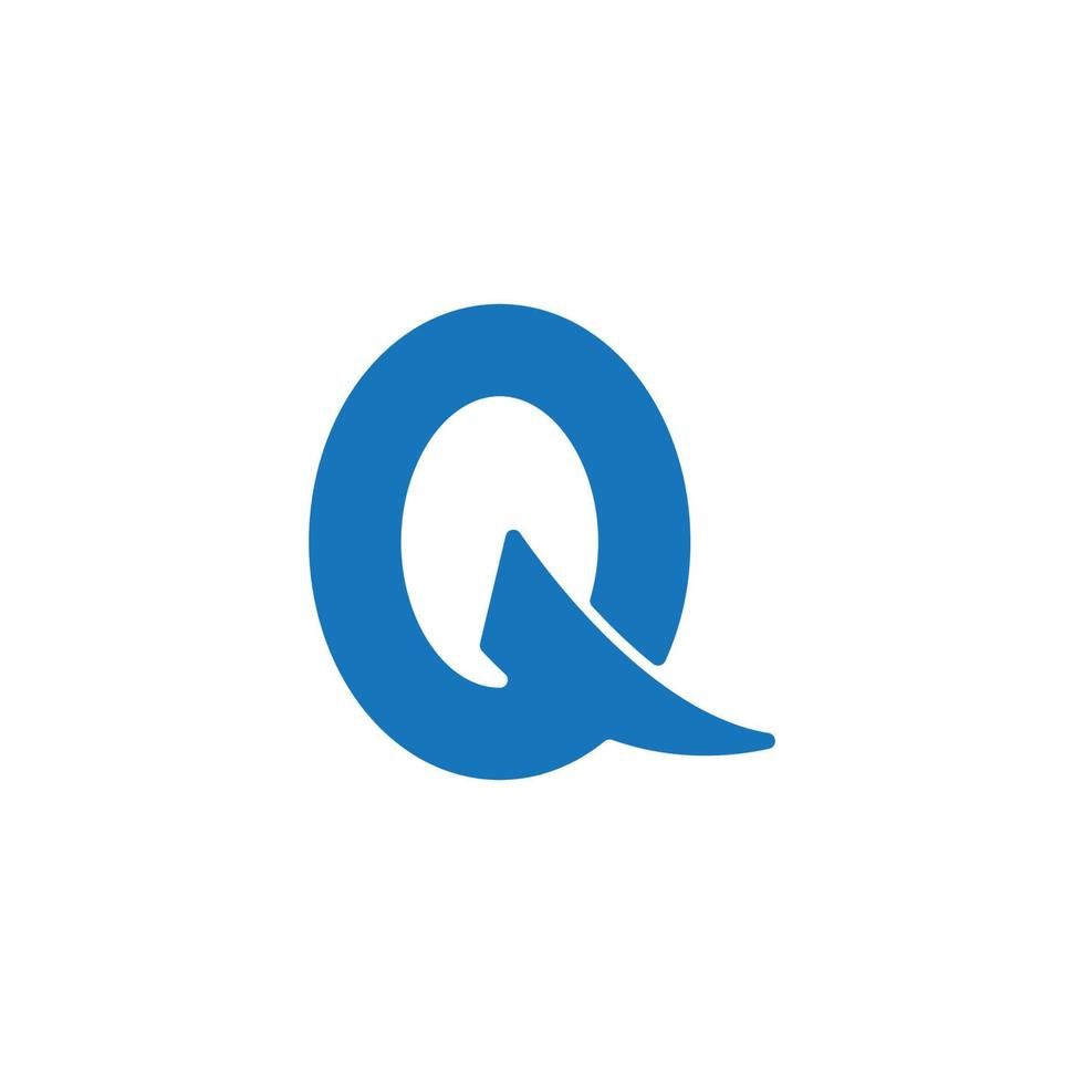 logotipo de onda de letra q vector