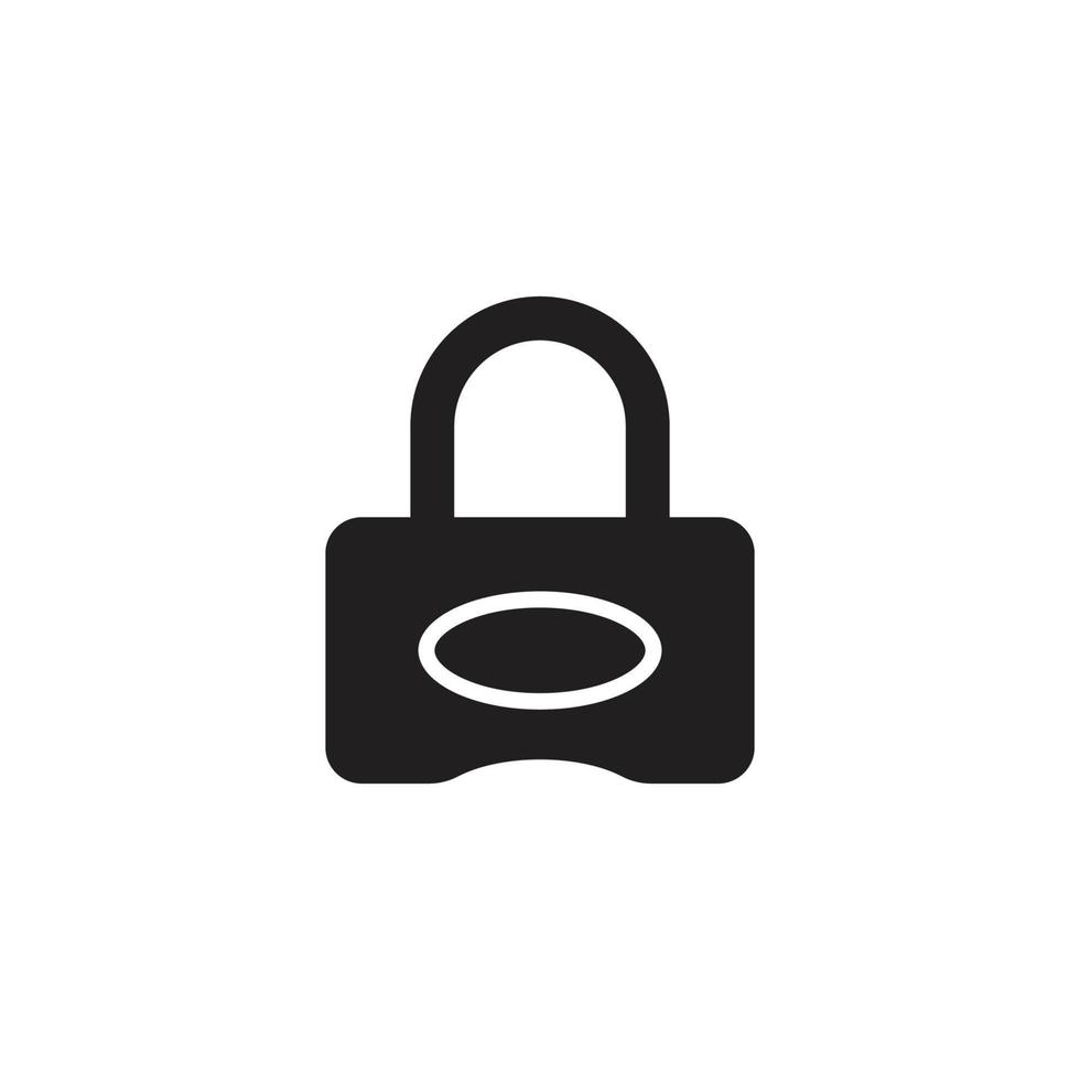 padlock logo icon vector