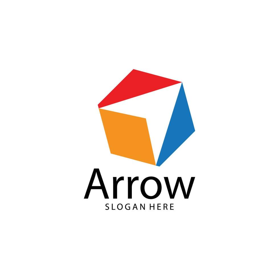 Arrow illustration logo vector