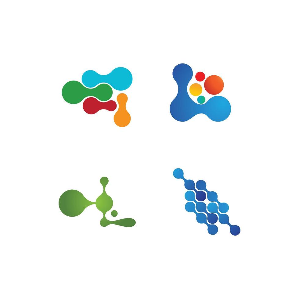 molecule logo vector