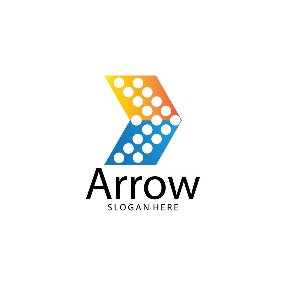 Arrow illustration logo vector