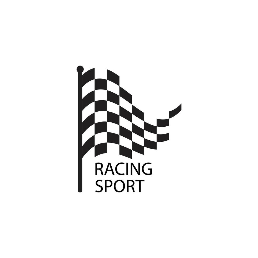 Race flag logo vector