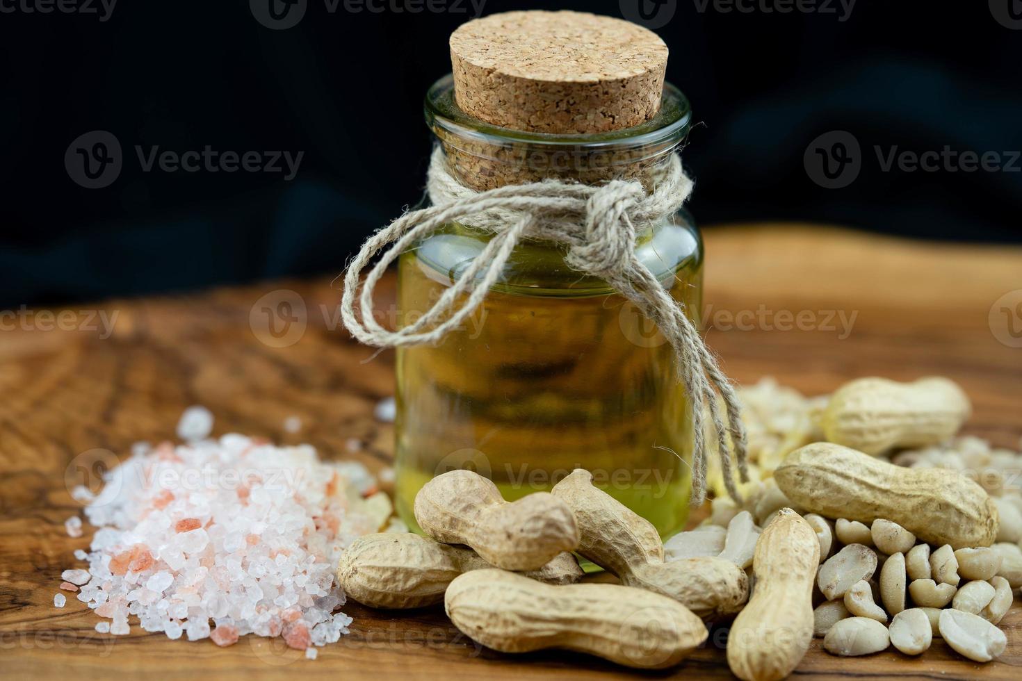 Ingredients for making saltetd peanut butter photo