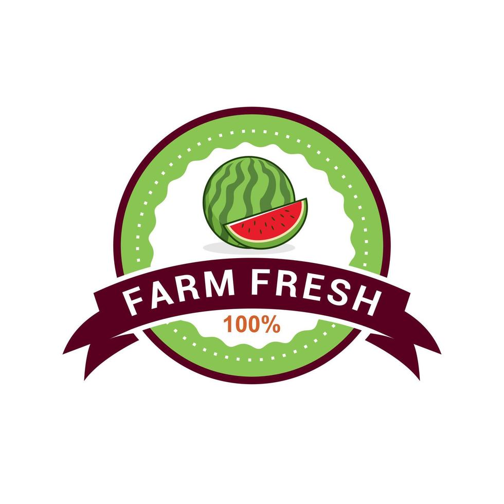 watermelon Fruit Logo Vector Template