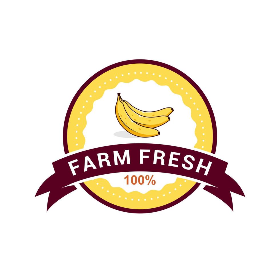 Banana Fruit Logo Vector Template