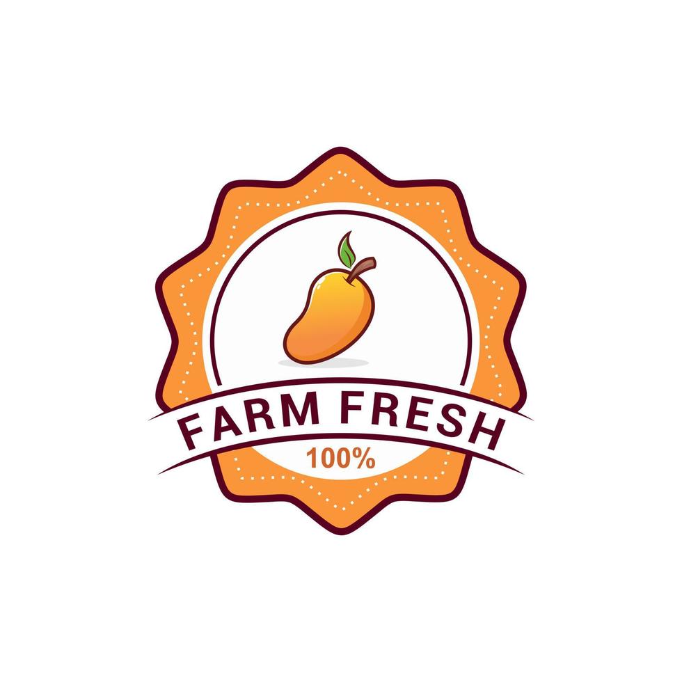 plantilla de vector de logotipo de fruta de mango