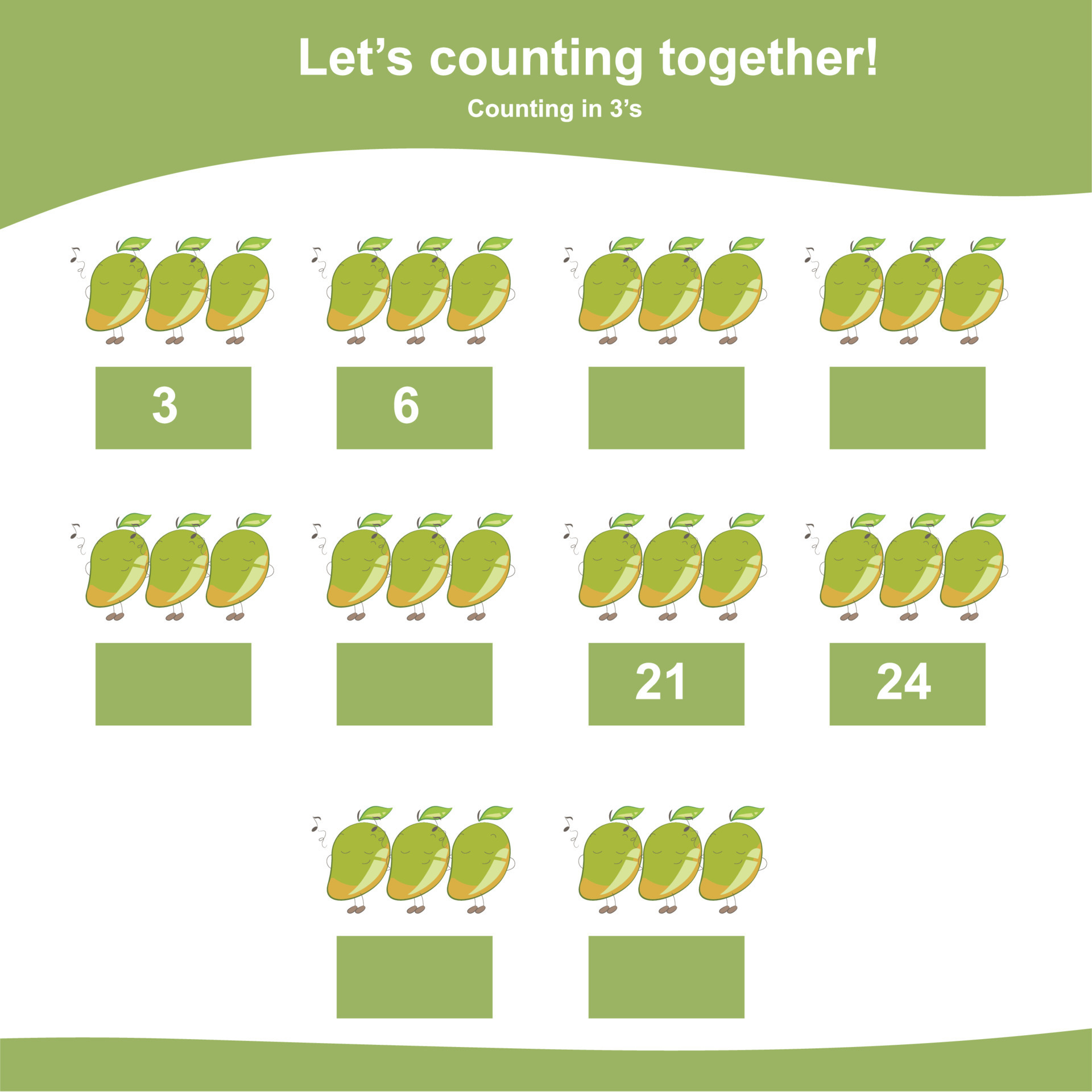 Mathematic counting worksheet. Math activity, count and write the ...