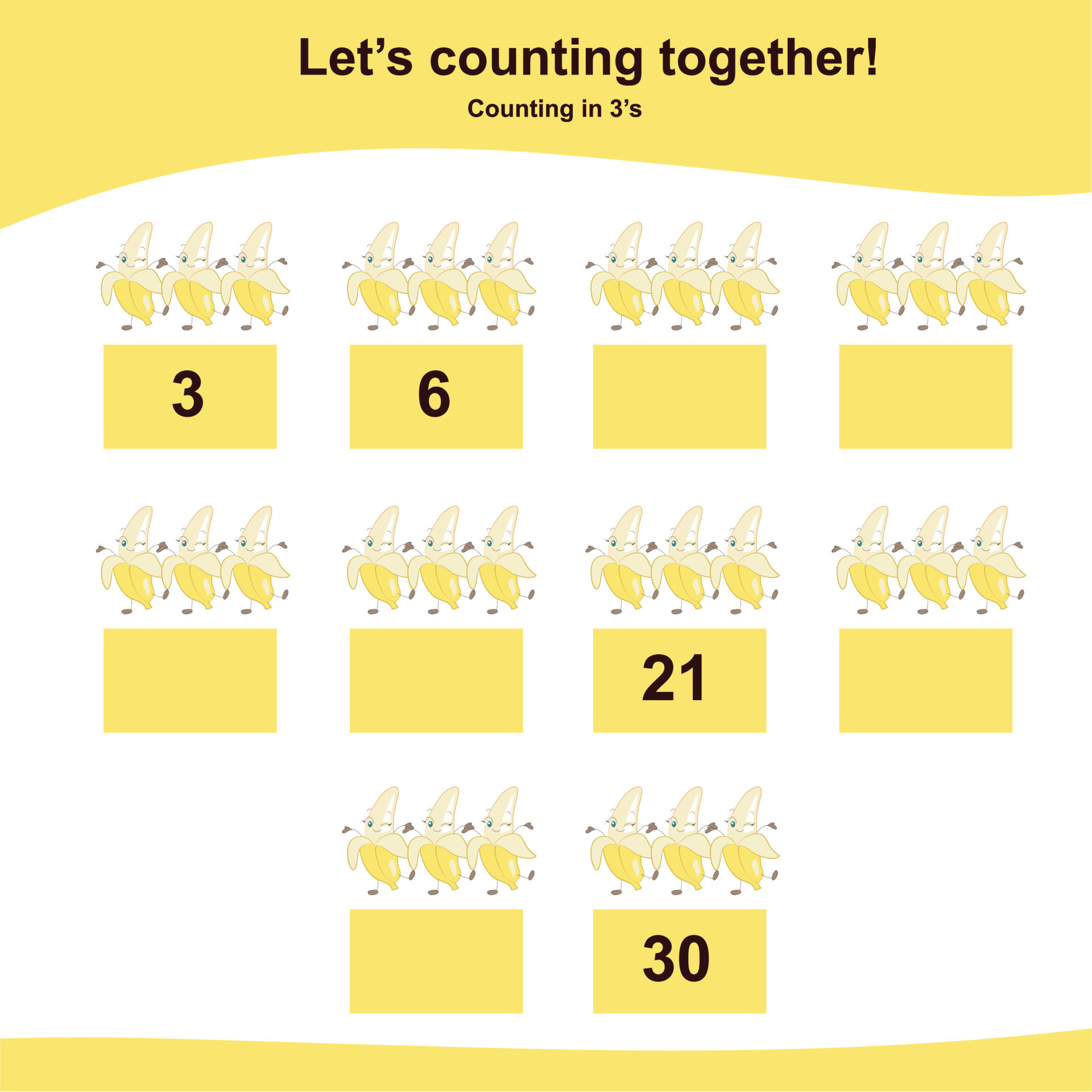 Mathematic counting worksheet. Math activity, count and write the ...