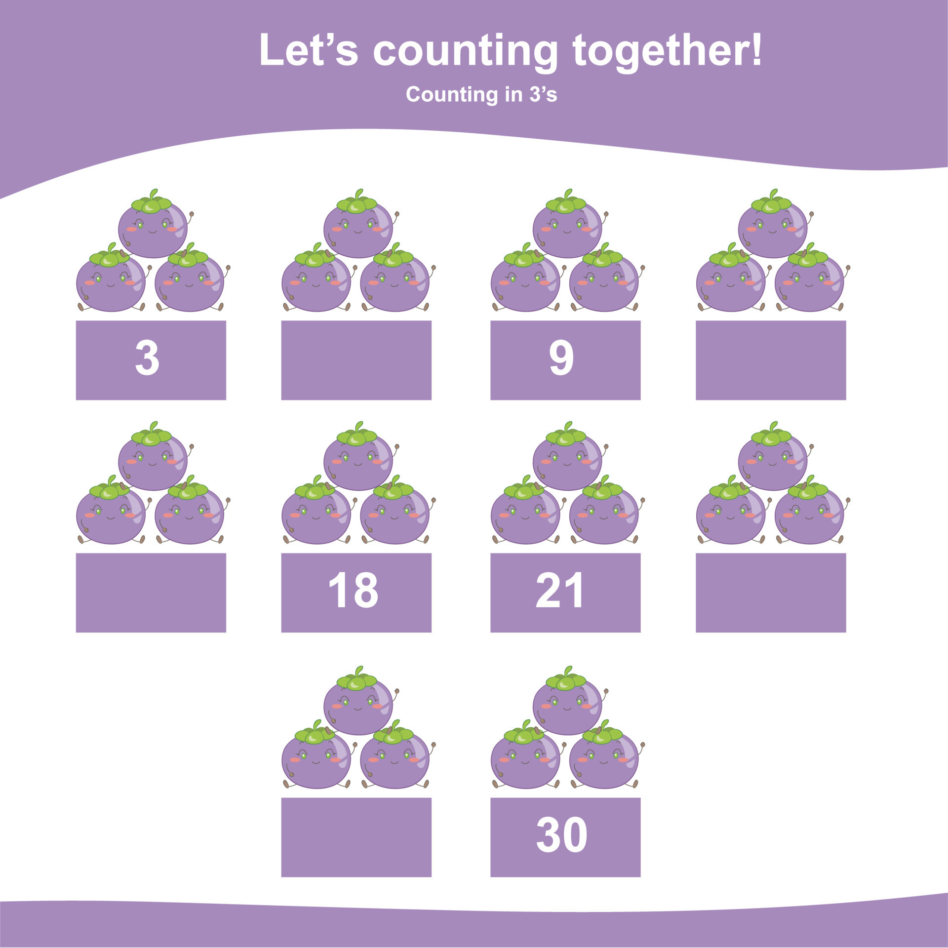 Mathematic counting worksheet. Math activity, count and write the ...