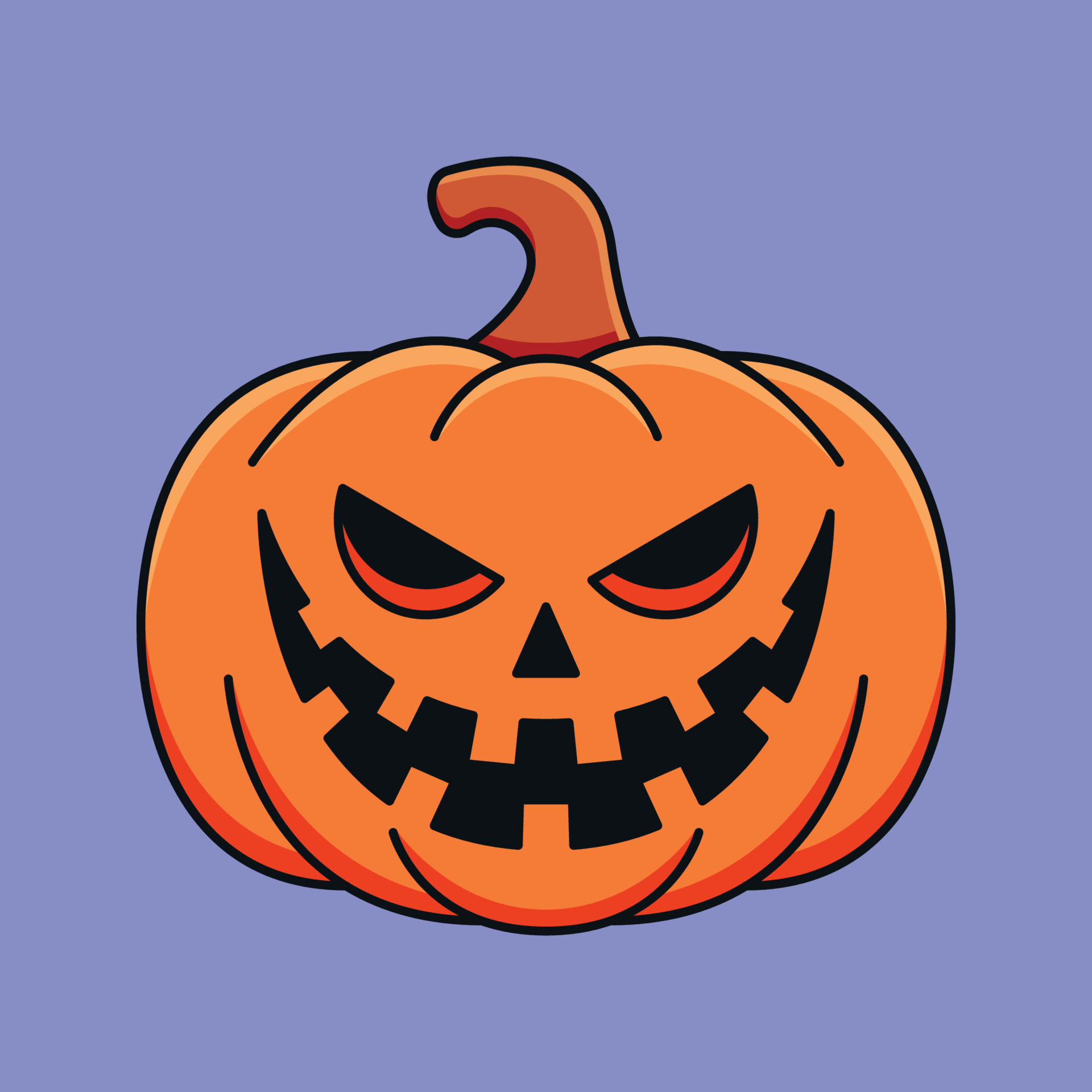 Cute cartoon skull and pumpkin Halloween doodle element. 24864836 PNG