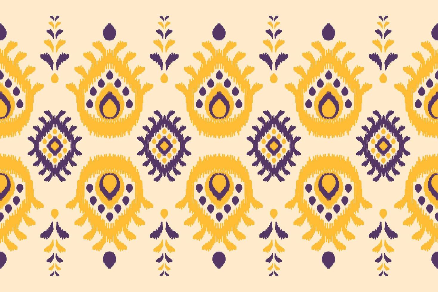 Carpet flower pattern art. Geometric ethnic ikat seamless pattern in tribal. Indian style. vector