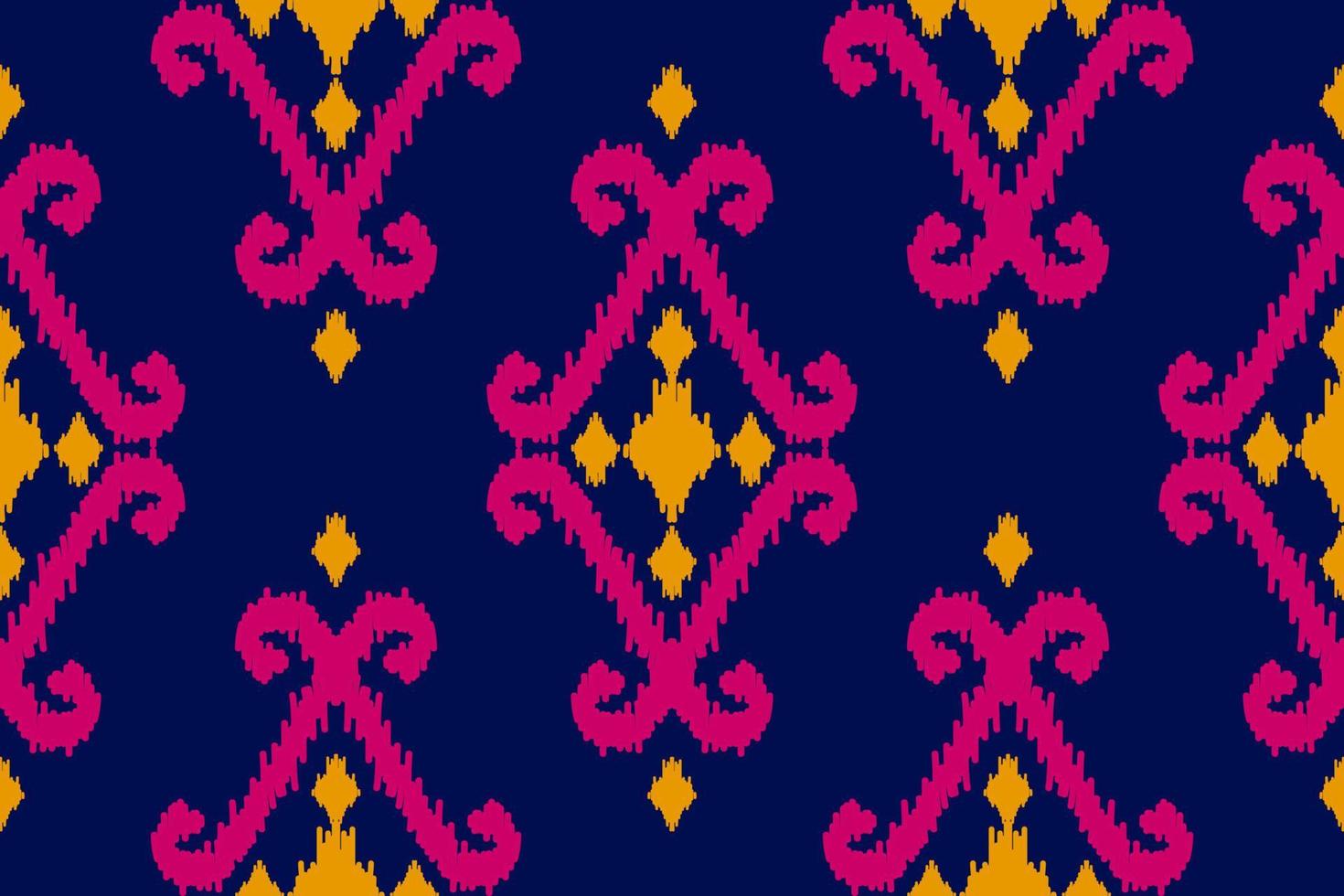 Ethnic ikat seamless pattern in tribal. Aztec geometric ethnic ornament print. Ikat pattern style. vector