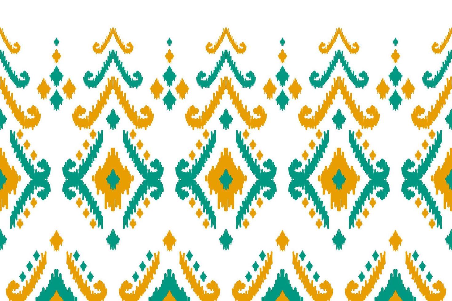 patrón étnico ikat sin costuras en tribal. estampado de adornos étnicos geométricos aztecas. estilo de patrón ikat. vector