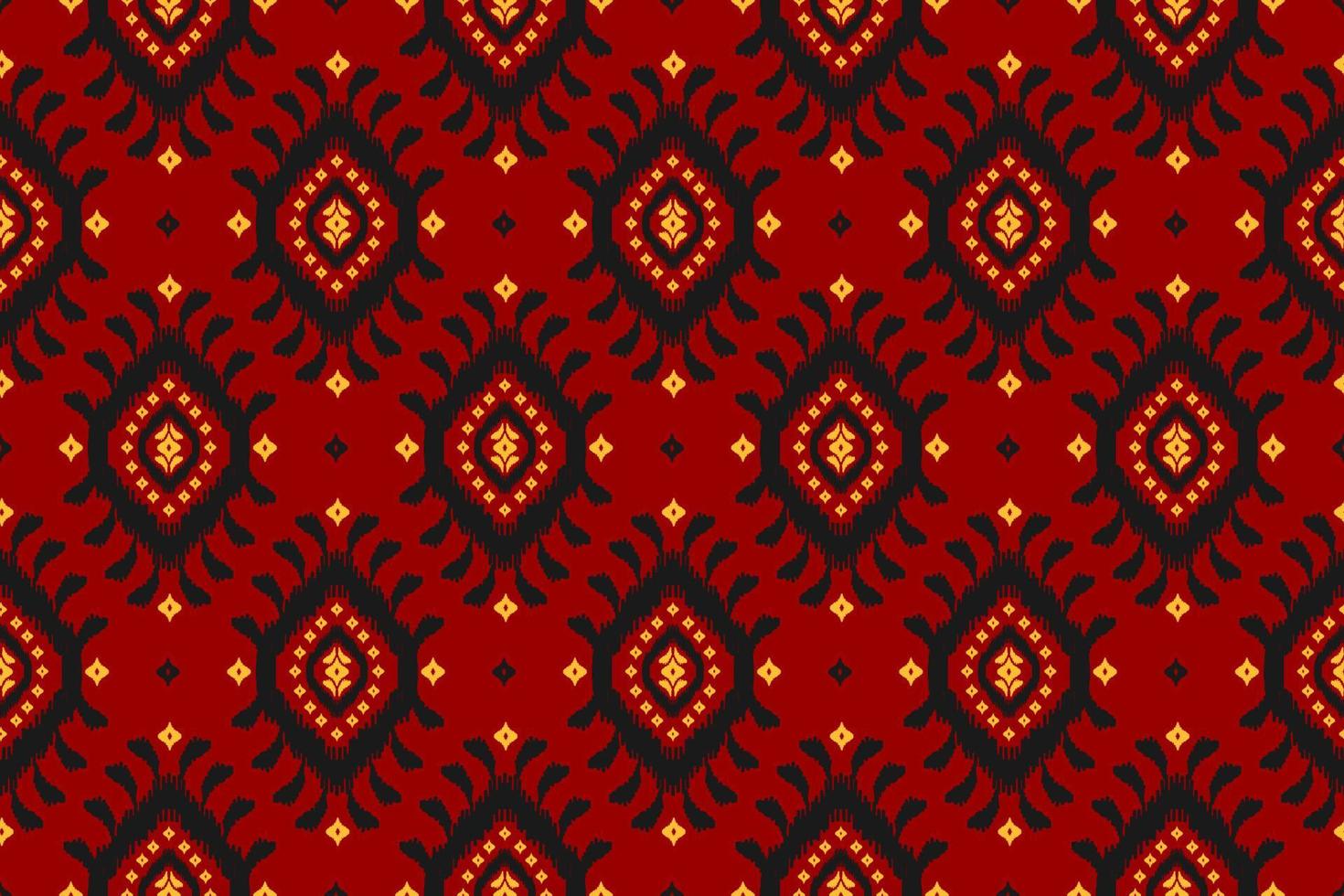 arte abstracto del patrón rojo ikat. patrón geométrico étnico ikat sin costuras en tribal. estilo americano y mexicano. vector