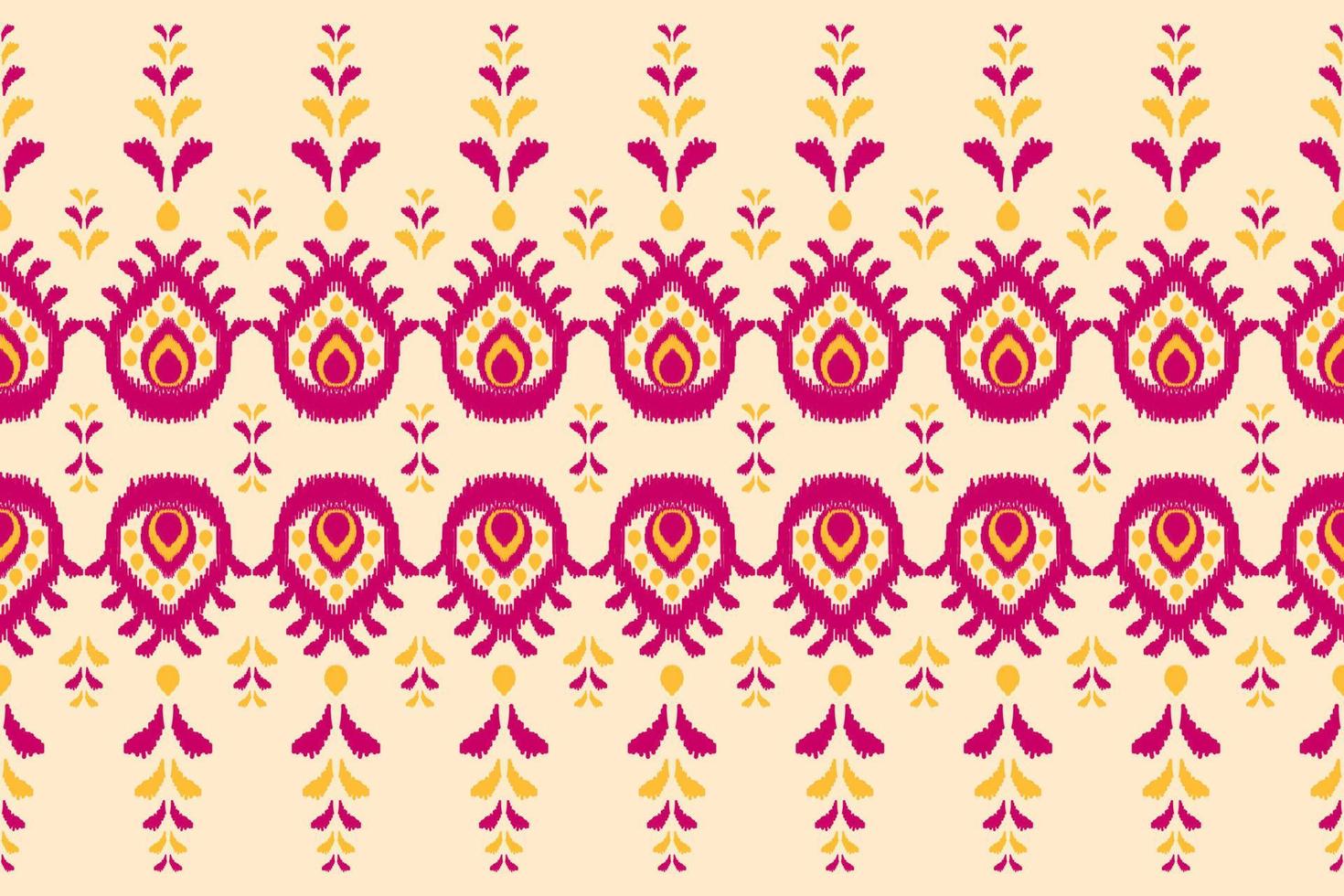 Carpet flower pattern art. Geometric ethnic ikat seamless pattern in tribal. Indian style. vector