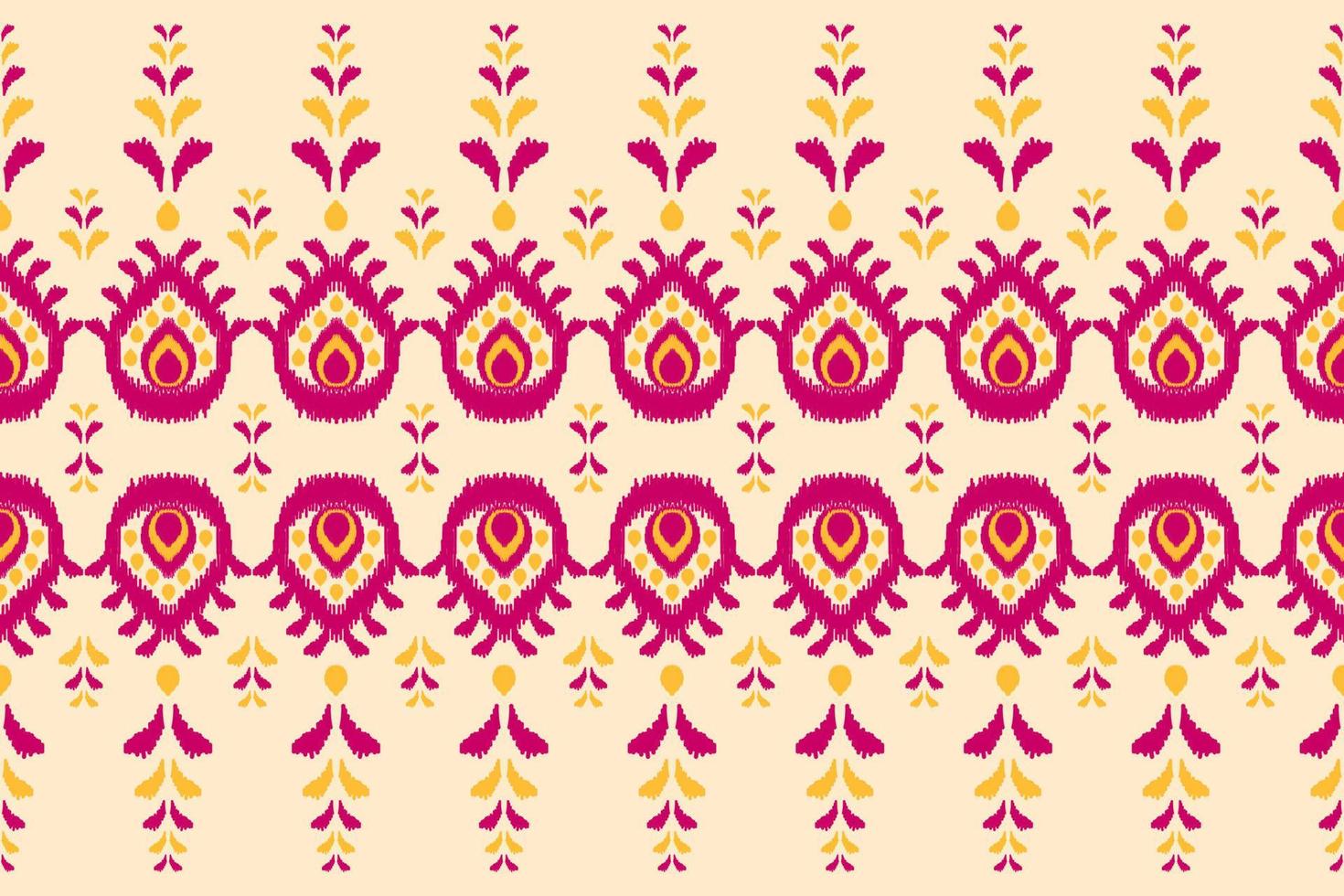 Carpet flower pattern art. Geometric ethnic ikat seamless pattern in tribal. Indian style. vector