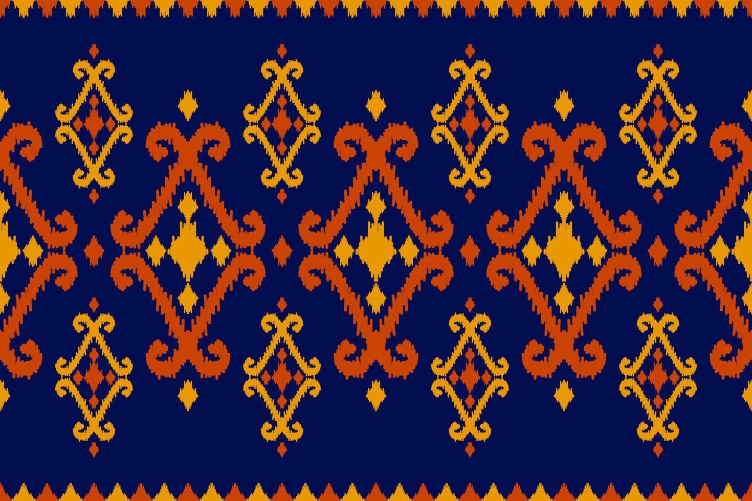 Carpet ethnic ikat pattern art. Geometric ethnic ikat seamless pattern in tribal. Mexican style. vector