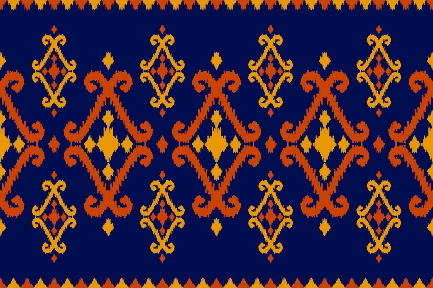 Carpet ethnic ikat pattern art. Geometric ethnic ikat seamless pattern in tribal. Mexican style. vector