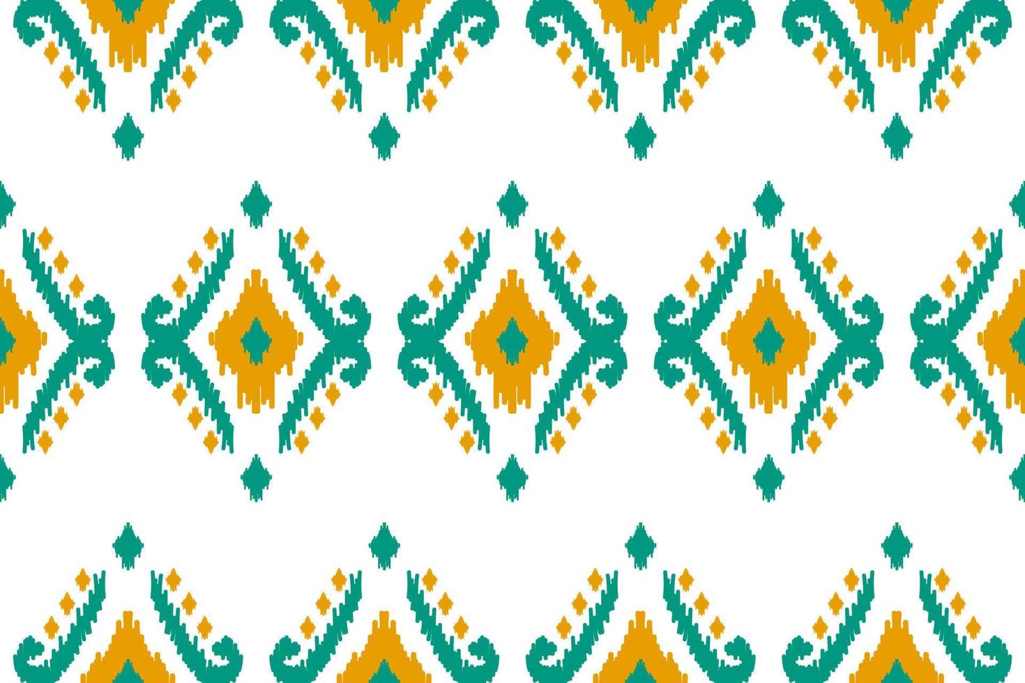 Fabric ikat pattern art. Geometric ethnic seamless pattern traditional. American, Mexican style. vector