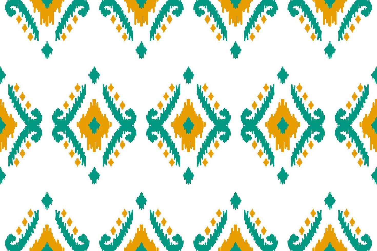 Fabric ikat pattern art. Geometric ethnic seamless pattern traditional. American, Mexican style. vector