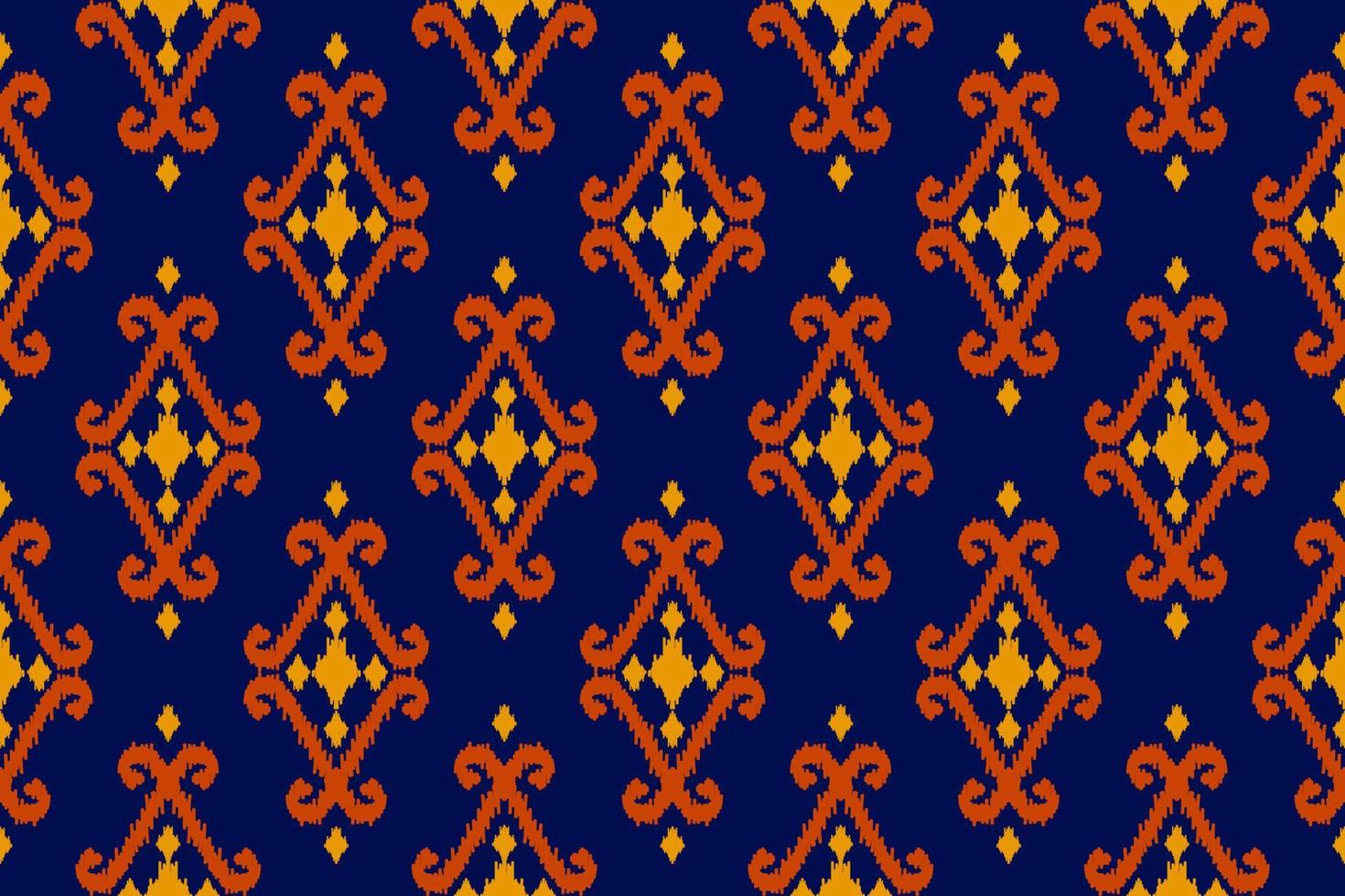 Ethnic ikat seamless pattern in tribal. Aztec geometric ethnic ornament print. Ikat pattern style. vector