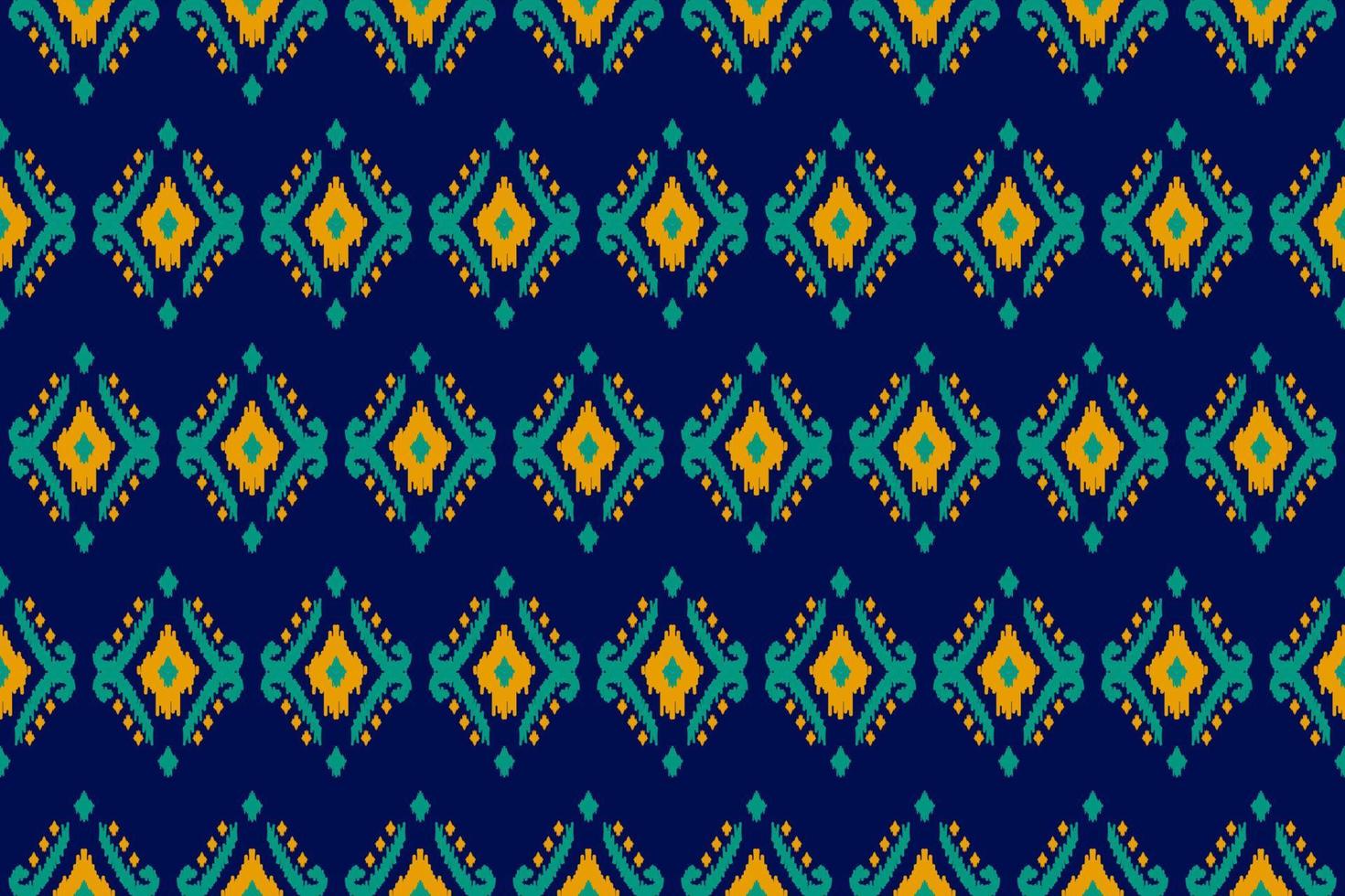 Fabric ikat pattern art. Geometric ethnic seamless pattern traditional. American, Mexican style. vector