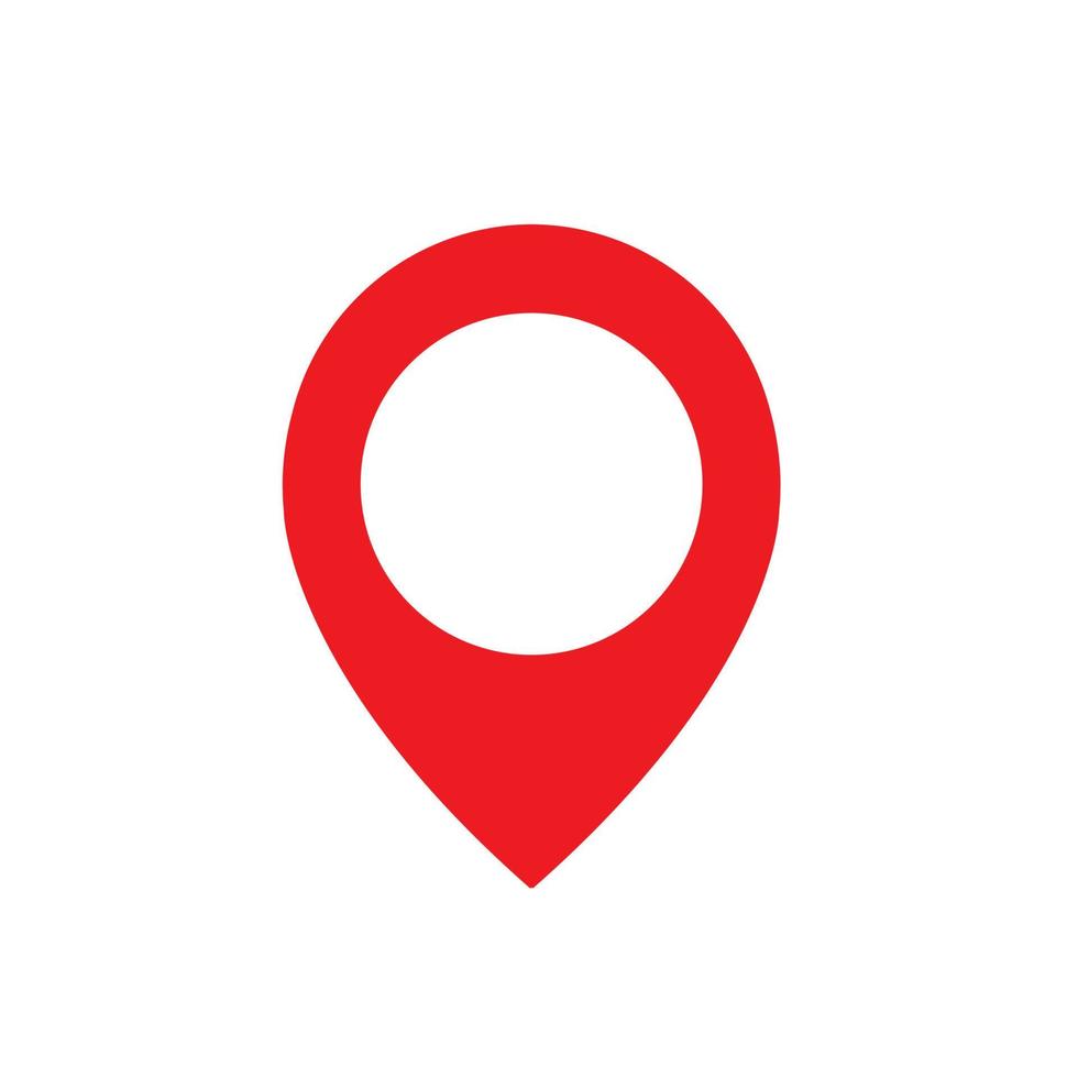 Location red icon. Thin lines vector