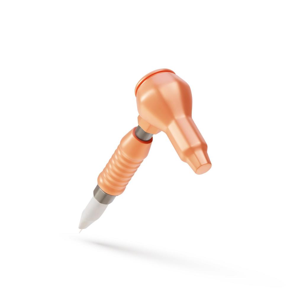 3d Realistic tattoo machine. Vector illustration.