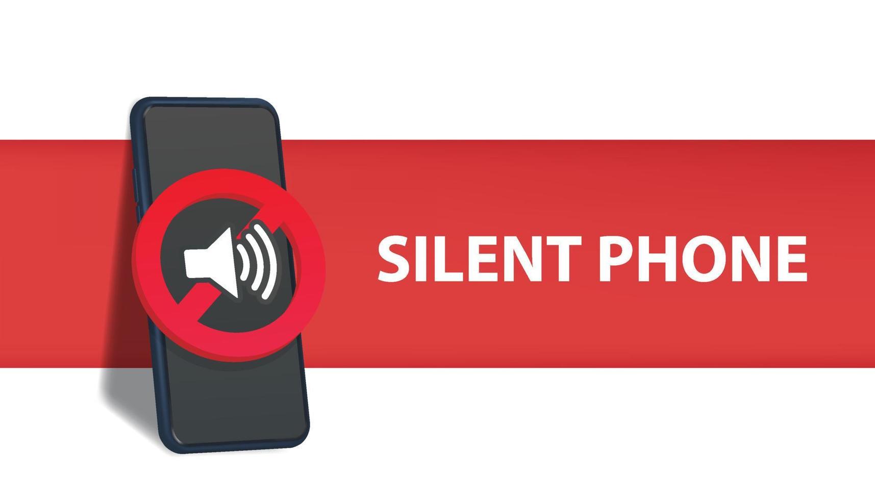 No sound phone or Silent phone vector