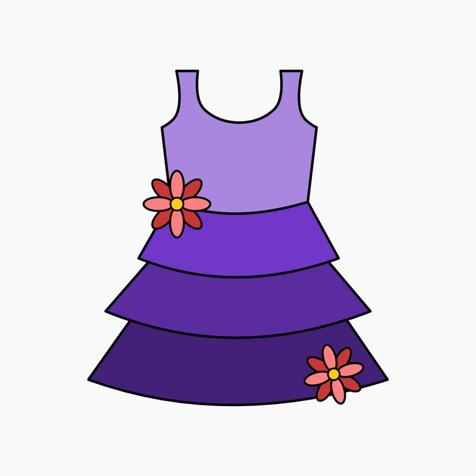 dress clip art vector illustration for design decorations. fashion ...