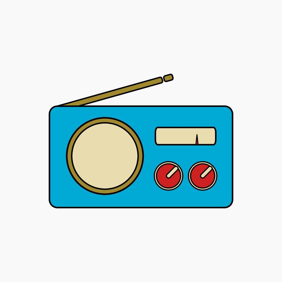 ilustración de vector de imágenes prediseñadas de radio para decoraciones de diseño. ilustración de tema electrónico.