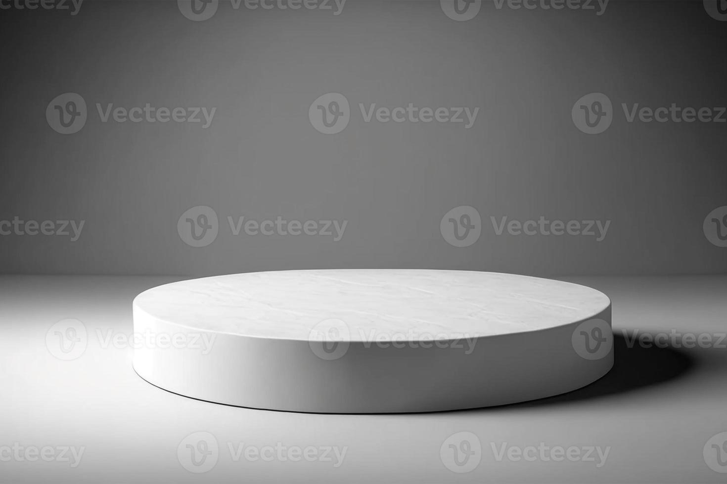 white abstract stone blank simple for product display podium platforms cosmetic placement studio platform 3d background. photo