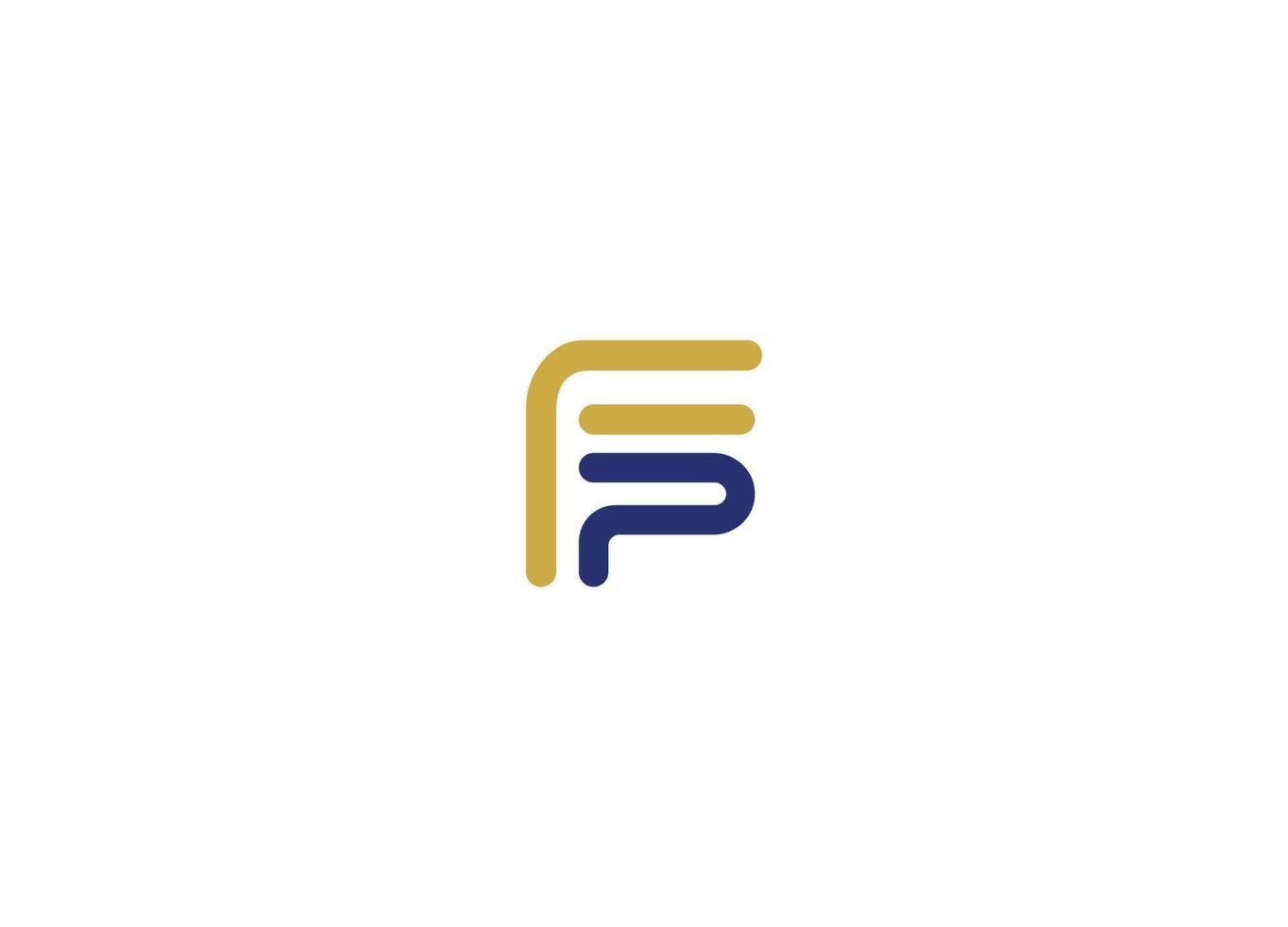 FP initial creative modern logo design vector icon template