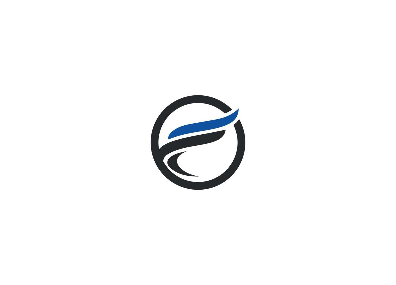 f initial creative modern logo design vector icon template