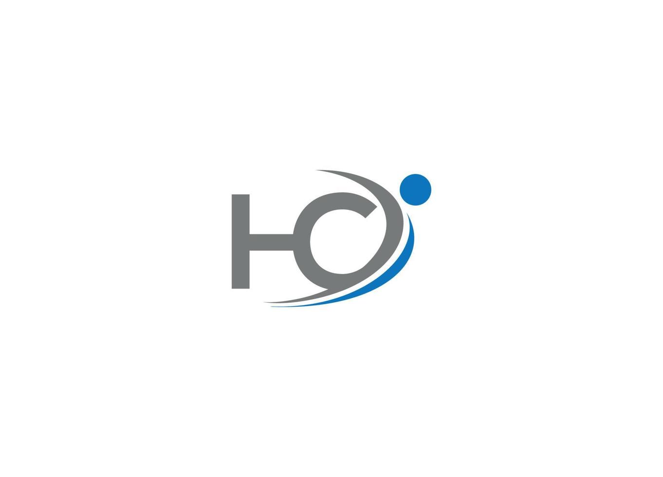 hc letter initial creative modern logo design vector icon template