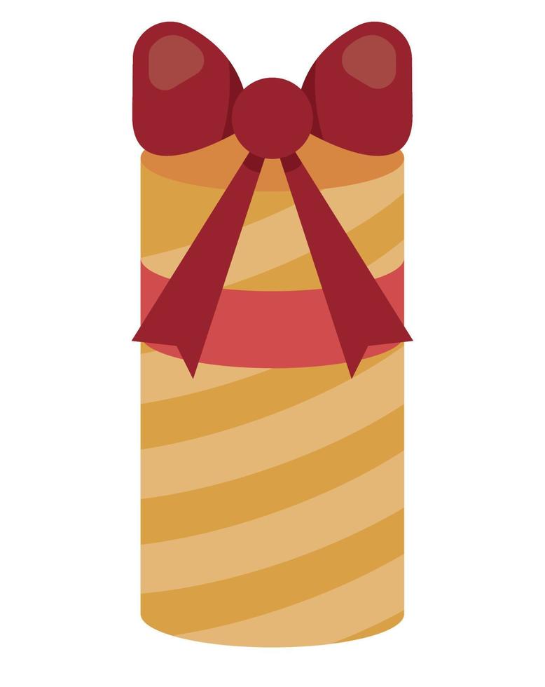 circular gift box present vector