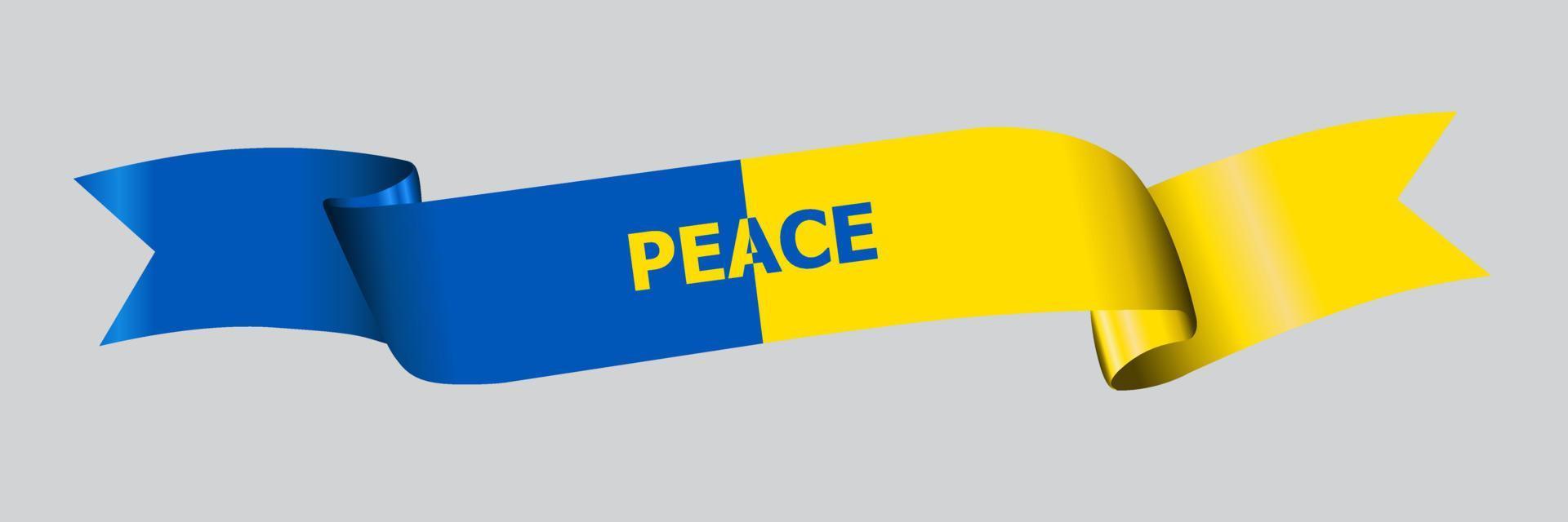3d bandera de ucraniano en el concepto de paz en ucrania vector